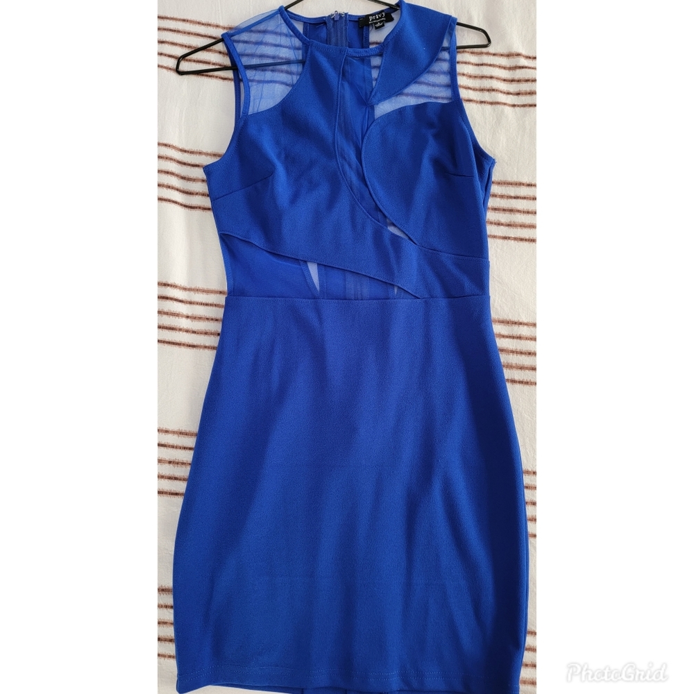 Privately Privileged blue mini dress small size